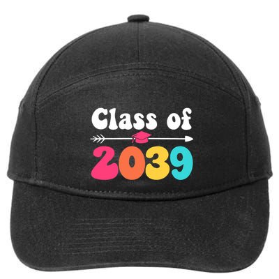 Groovy Class Of 2039 Graduation Senior 2039 7-Panel Snapback Hat