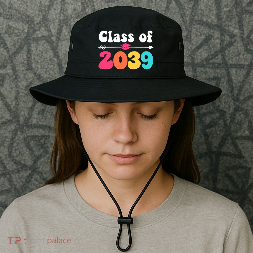 Groovy Class Of 2039 Graduation Senior 2039 Bucket Hat