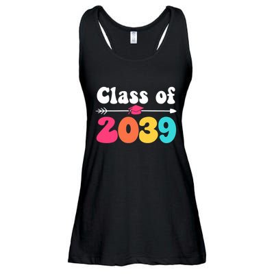 Groovy Class Of 2039 Graduation Senior 2039 Ladies Essential Flowy Tank