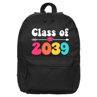 Groovy Class Of 2039 Graduation Senior 2039 16 in Basic Backpack