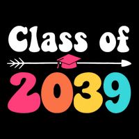 Groovy Class Of 2039 Graduation Senior 2039 16 in Basic Backpack