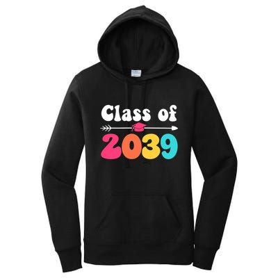 Groovy Class Of 2039 Graduation Senior 2039 Women's Pullover Hoodie