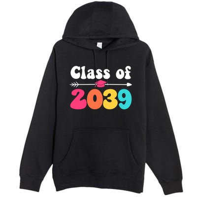 Groovy Class Of 2039 Graduation Senior 2039 Premium Pullover Hoodie