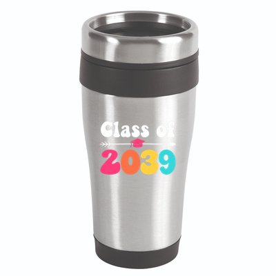 Groovy Class Of 2039 Graduation Senior 2039 16oz Travel Tumbler