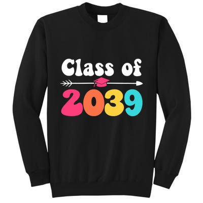 Groovy Class Of 2039 Graduation Senior 2039 Tall Sweatshirt