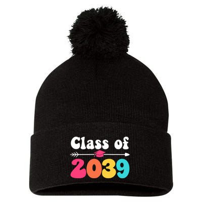 Groovy Class Of 2039 Graduation Senior 2039 Pom Pom 12in Knit Beanie
