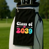 Groovy Class Of 2039 Graduation Senior 2039 Golf Towel