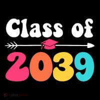 Groovy Class Of 2039 Graduation Senior 2039 Crop Top