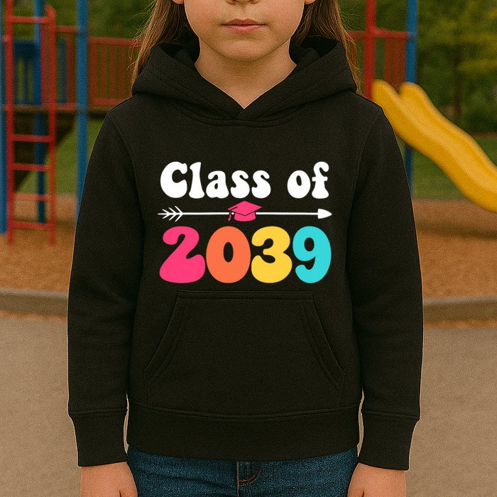 Groovy Class Of 2039 Graduation Senior 2039 Kids Hoodie