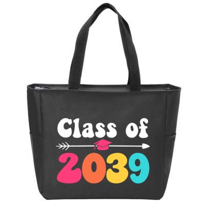Groovy Class Of 2039 Graduation Senior 2039 Zip Tote Bag