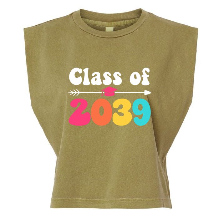 Groovy Class Of 2039 Graduation Senior 2039 Garment-Dyed Women's Muscle Tee