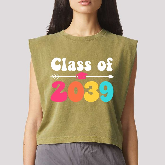 Groovy Class Of 2039 Graduation Senior 2039 Garment-Dyed Women's Muscle Tee