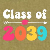Groovy Class Of 2039 Graduation Senior 2039 Garment-Dyed Women's Muscle Tee