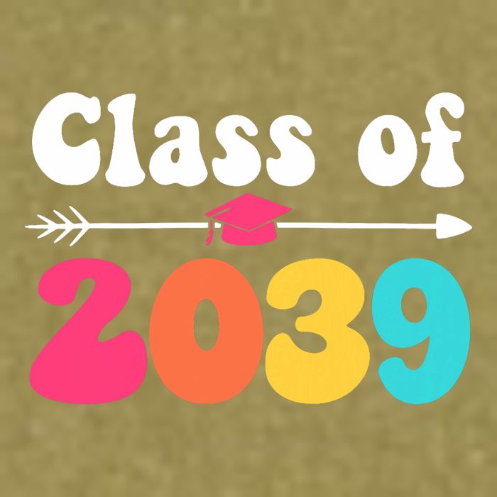 Groovy Class Of 2039 Graduation Senior 2039 Garment-Dyed Women's Muscle Tee