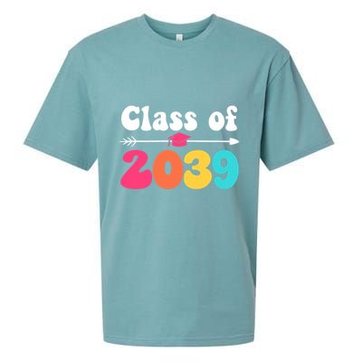 Groovy Class Of 2039 Graduation Senior 2039 Sueded Cloud Jersey T-Shirt