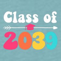 Groovy Class Of 2039 Graduation Senior 2039 Sueded Cloud Jersey T-Shirt
