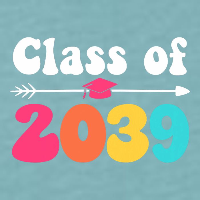 Groovy Class Of 2039 Graduation Senior 2039 Sueded Cloud Jersey T-Shirt