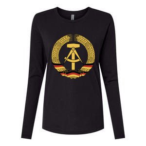 Gdr Coat Of Arms Ger Democratic Republic Flag East Cute Gift Womens Cotton Relaxed Long Sleeve T-Shirt