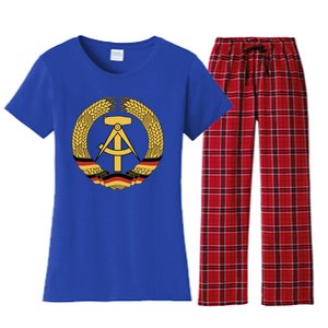 Gdr Coat Of Arms Ger Democratic Republic Flag East Cute Gift Women's Flannel Pajama Set