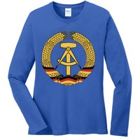 Gdr Coat Of Arms Ger Democratic Republic Flag East Cute Gift Ladies Long Sleeve Shirt