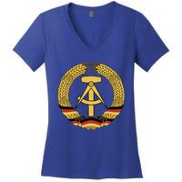 Gdr Coat Of Arms Ger Democratic Republic Flag East Cute Gift Women's V-Neck T-Shirt