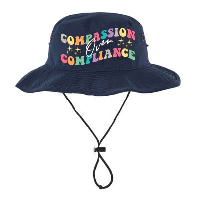 Groovy Compassion Over Compliance ABA Therapy BCBA Therapist Bucket Hat
