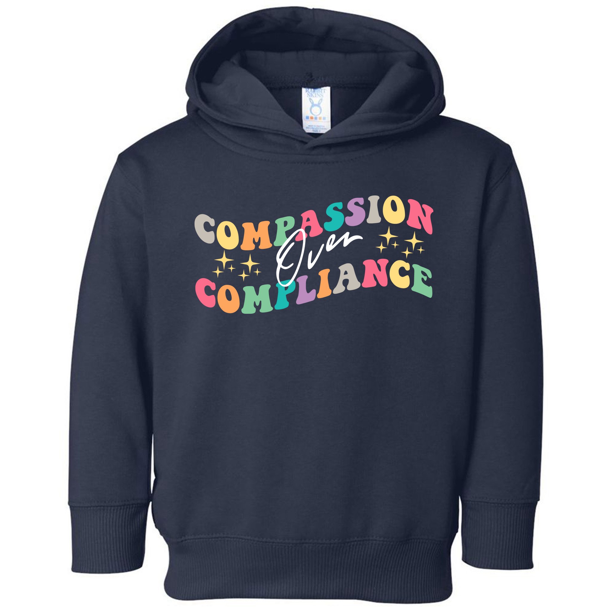 Groovy Compassion Over Compliance ABA Therapy BCBA Therapist Toddler Hoodie