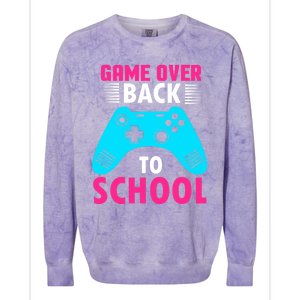 Game Championship Over Back To School Eat Sleep Cool Gift Colorblast Crewneck Sweatshirt