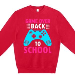 Game Championship Over Back To School Eat Sleep Cool Gift Premium Crewneck Sweatshirt