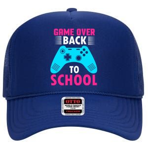 Game Championship Over Back To School Eat Sleep Cool Gift High Crown Mesh Back Trucker Hat