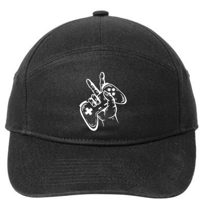 Gaming Console Play Controller Gift 7-Panel Snapback Hat