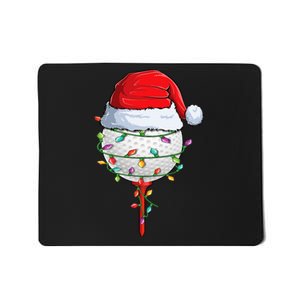 Golfing Christmas Pajama Funny Holiday Santa Hat Mousepad