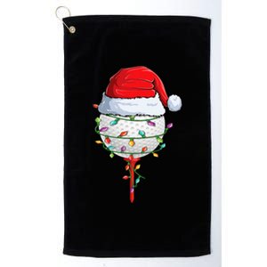 Golfing Christmas Pajama Funny Holiday Santa Hat Platinum Collection Golf Towel