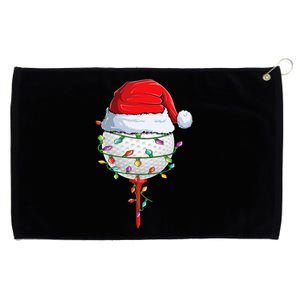 Golfing Christmas Pajama Funny Holiday Santa Hat Grommeted Golf Towel