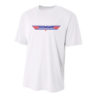 Groomsman Crew Pilot Youth Performance Sprint T-Shirt