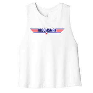 Groomsman Crew Pilot Women's Racerback Cropped Tank