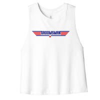 Groomsman Crew Pilot Women's Racerback Cropped Tank