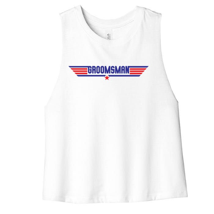 Groomsman Crew Pilot Women's Racerback Cropped Tank