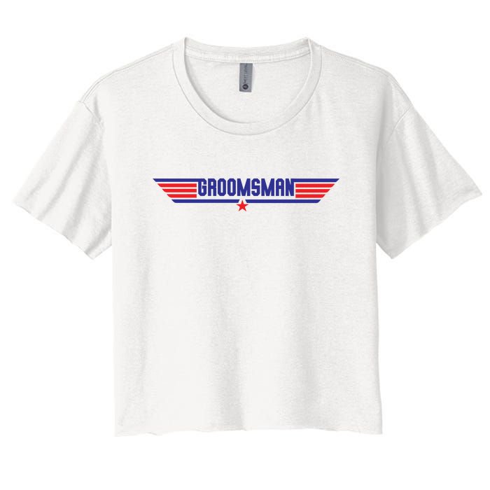 Groomsman Crew Pilot Women's Crop Top Tee