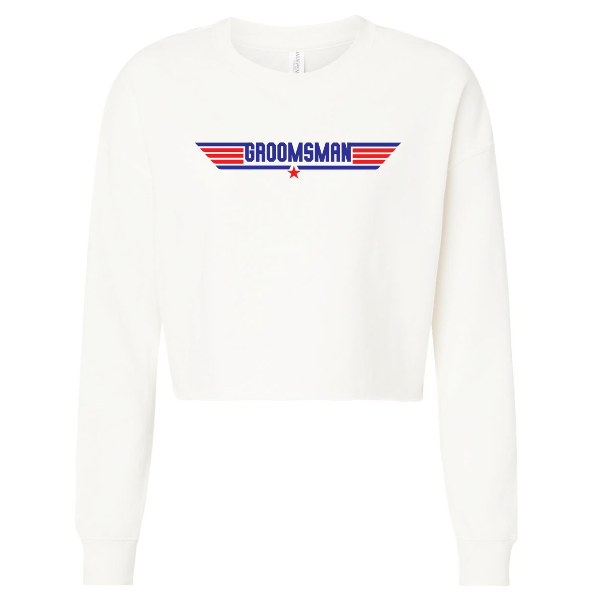 Groomsman Crew Pilot Cropped Pullover Crew