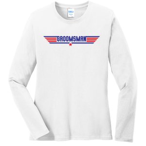 Groomsman Crew Pilot Ladies Long Sleeve Shirt