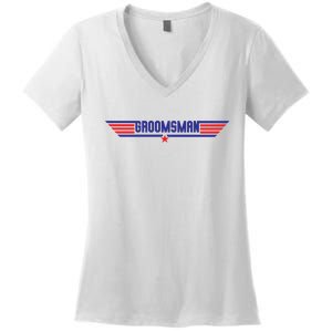 Groomsman Crew Pilot Women's V-Neck T-Shirt