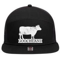 Goochland Cow Pocket Logo 7 Panel Mesh Trucker Snapback Hat