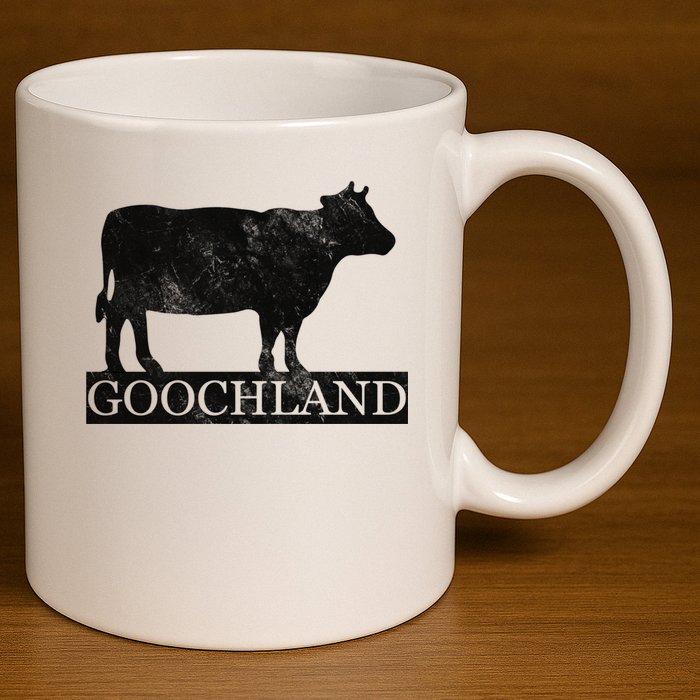 Goochland Cow Pocket Logo 11oz C Handle Ceramic Mug