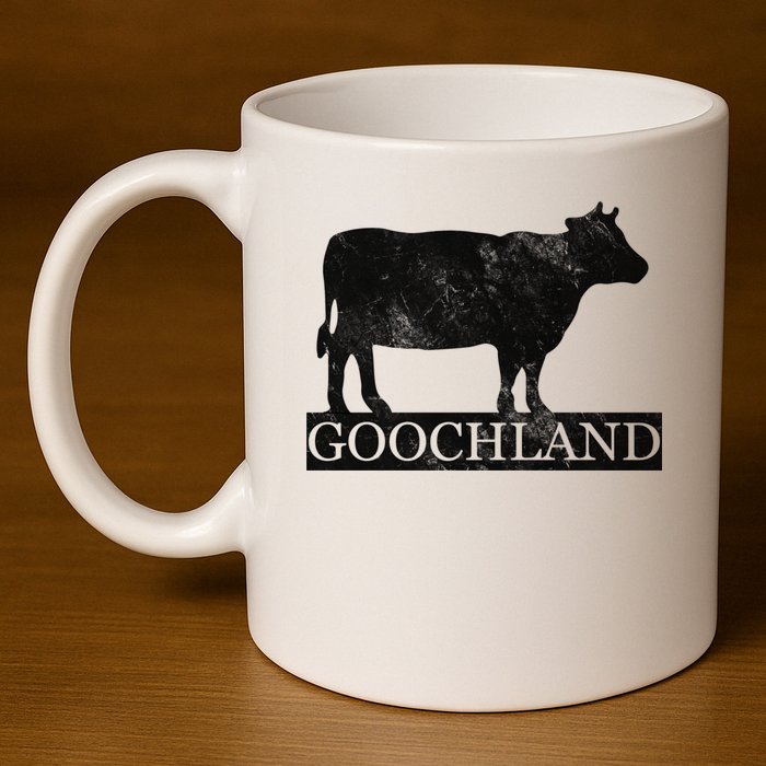 Goochland Cow Pocket Logo 11oz C Handle Ceramic Mug