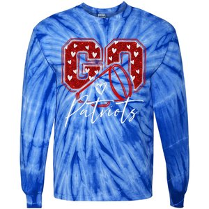 Go Cheer Patriots Tie-Dye Long Sleeve Shirt