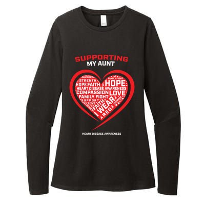 Gifts Clothes Products Wear Red Aunt Heart Disease Awareness Cool Gift Womens CVC Long Sleeve Shirt