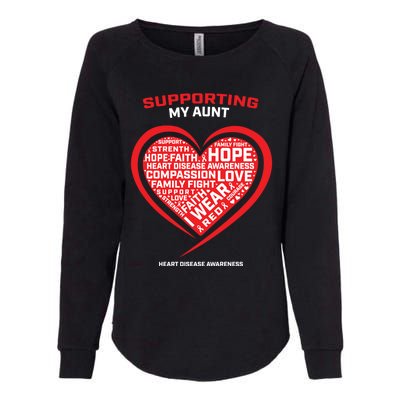 Gifts Clothes Products Wear Red Aunt Heart Disease Awareness Cool Gift Womens California Wash Sweatshirt