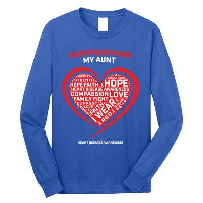 Gifts Clothes Products Wear Red Aunt Heart Disease Awareness Cool Gift Long Sleeve Shirt