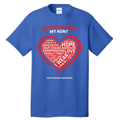 Gifts Clothes Products Wear Red Aunt Heart Disease Awareness Cool Gift Tall T-Shirt